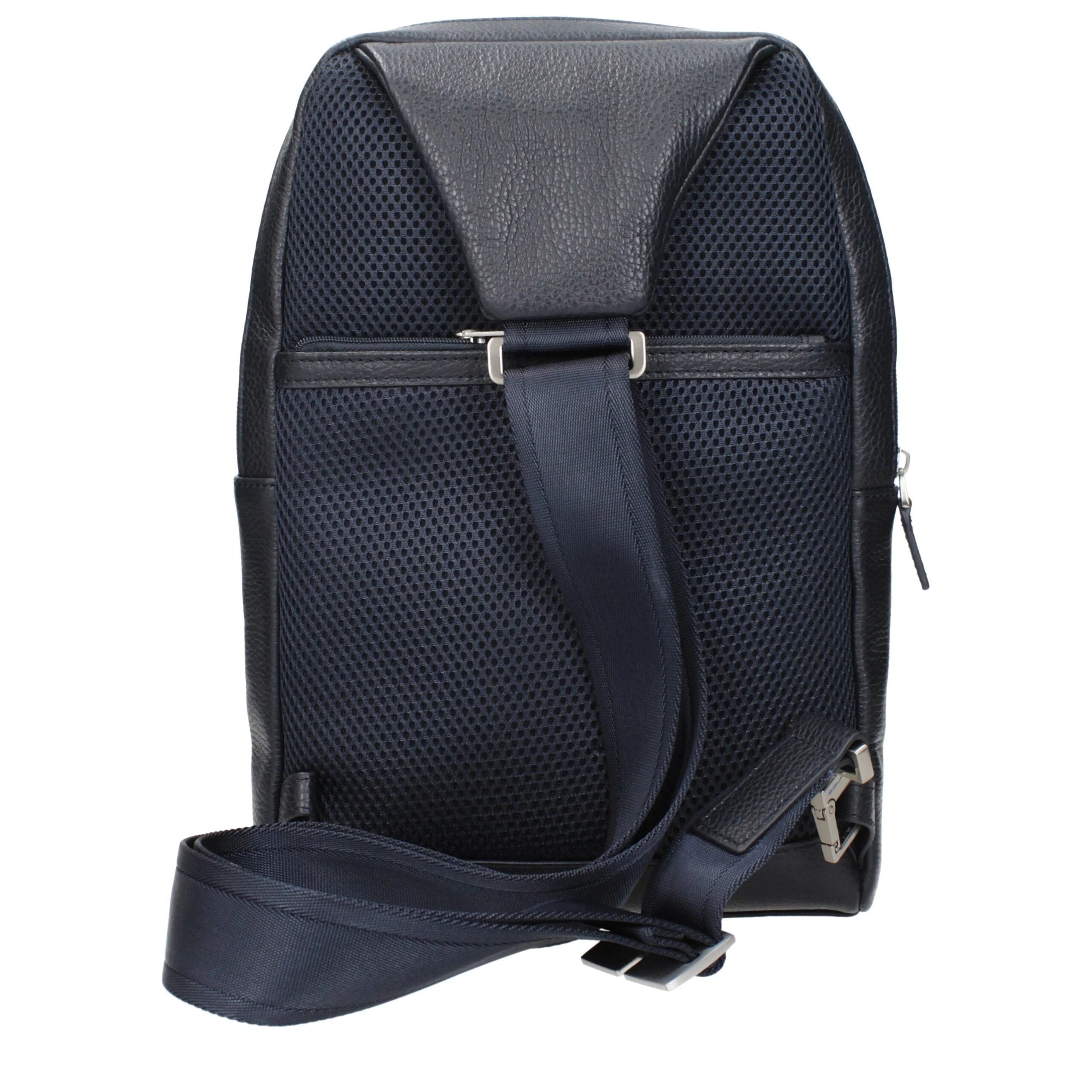 Piquadro Modré kožené crossbody kabelky