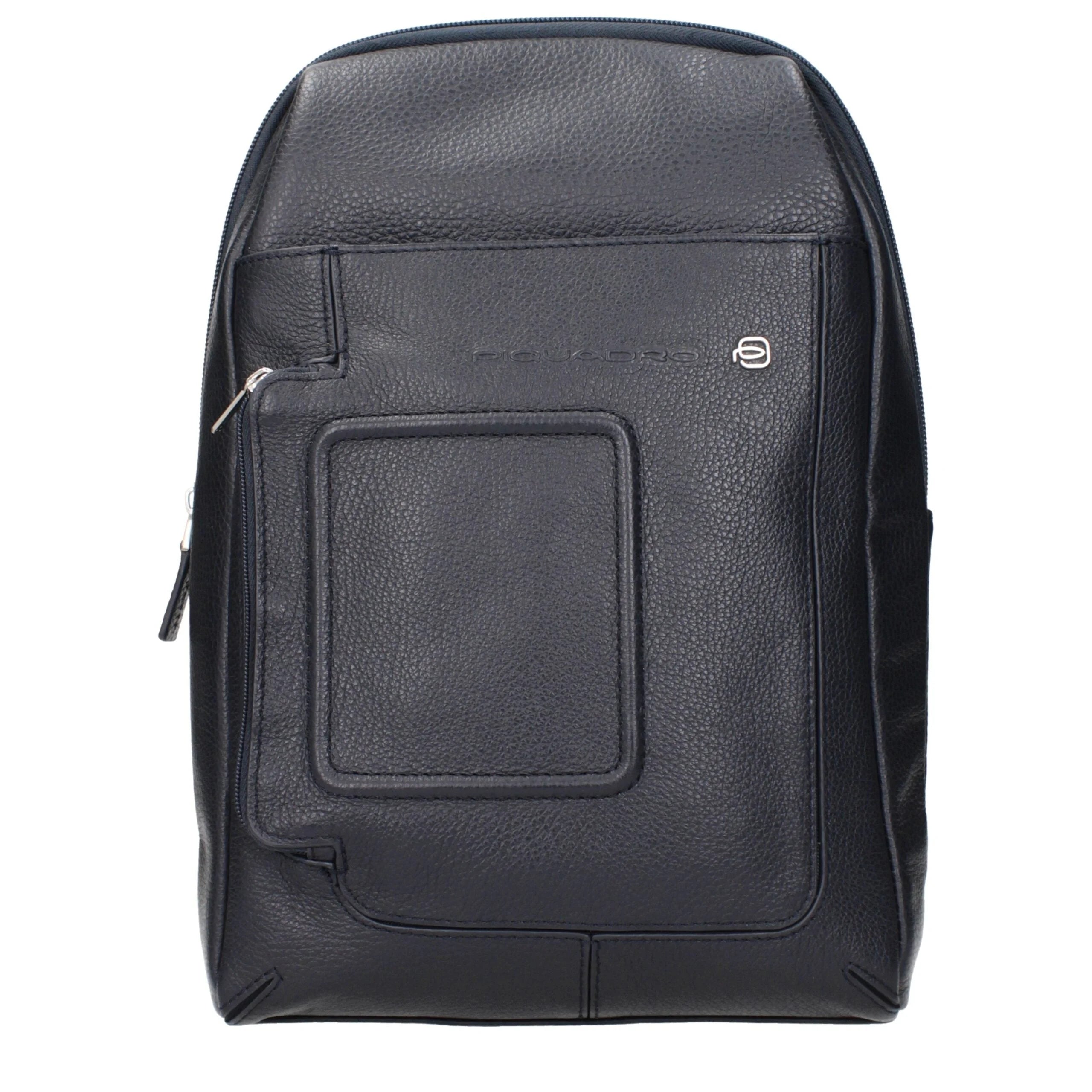 Piquadro Modré kožené crossbody kabelky