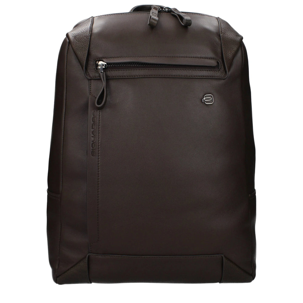 Piquadro Brown Leather Backpack