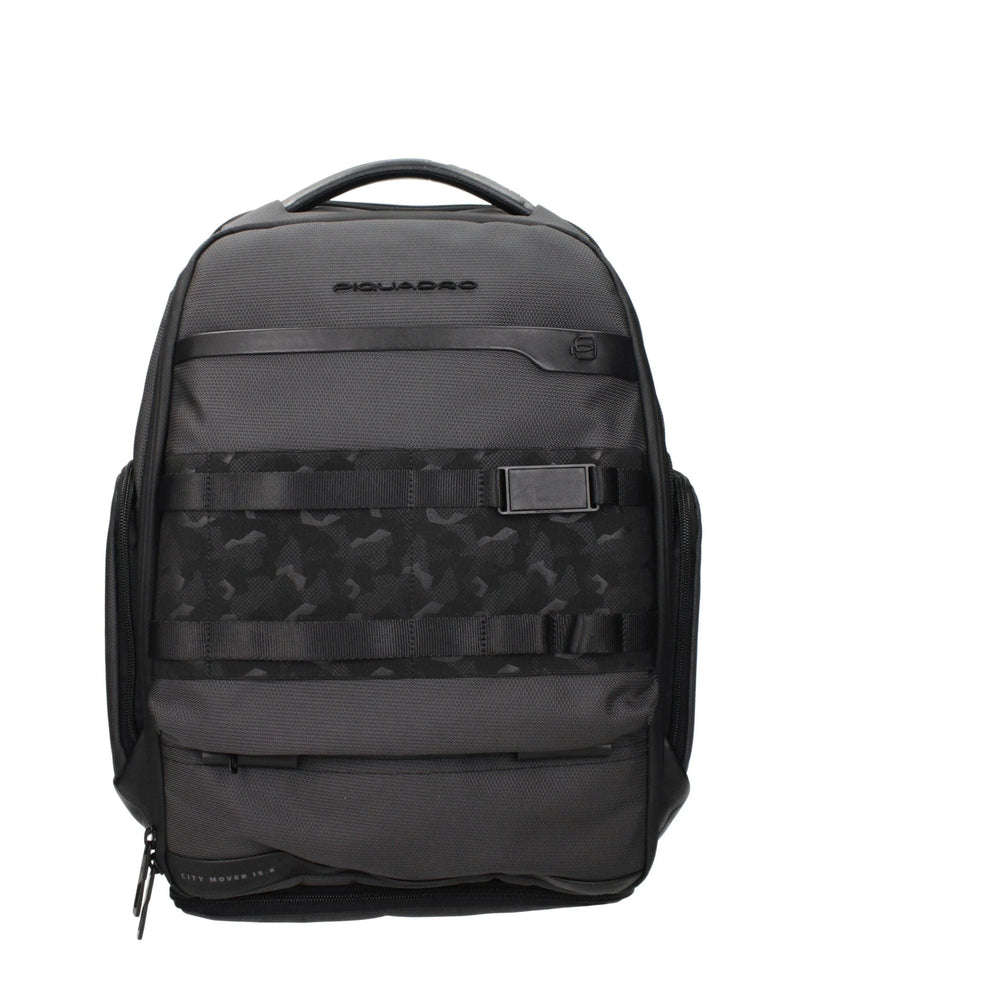 Piquadro Gray Fabric Backpacks