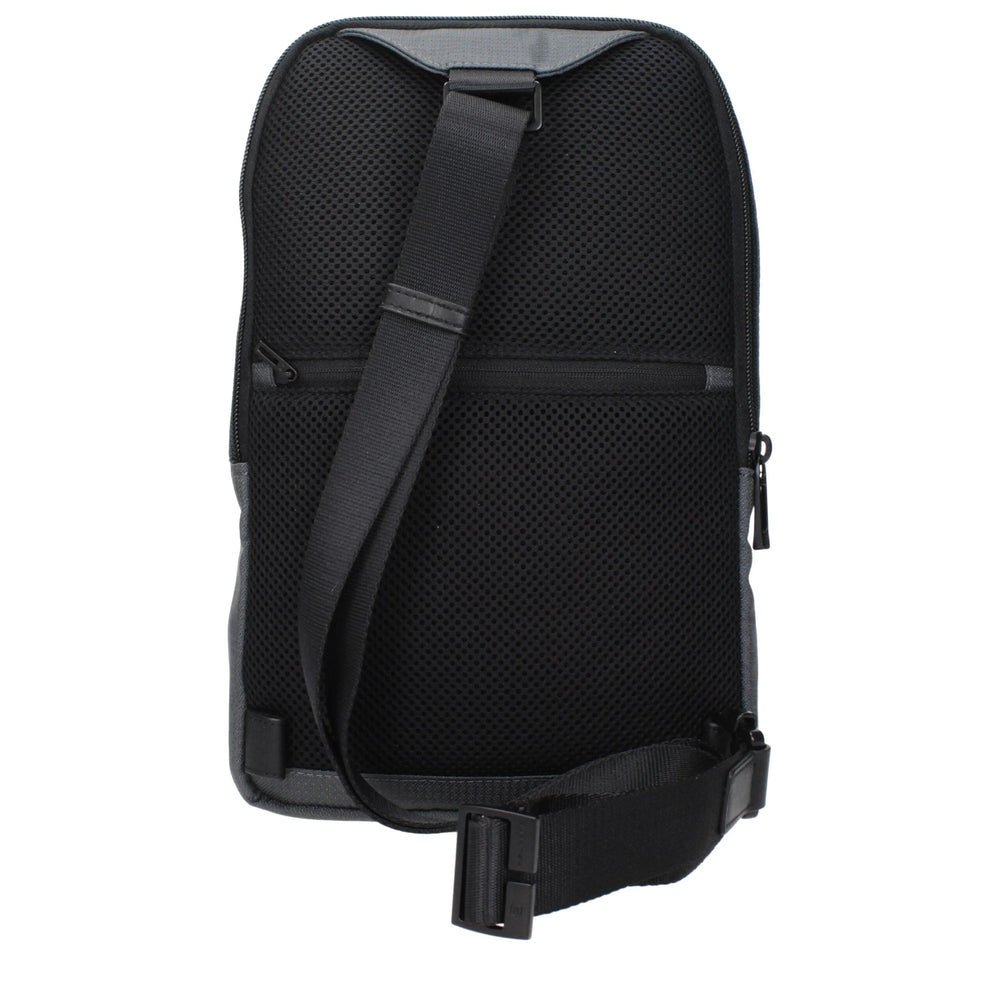 Piquadro Gray Fabric Crossbody Bags