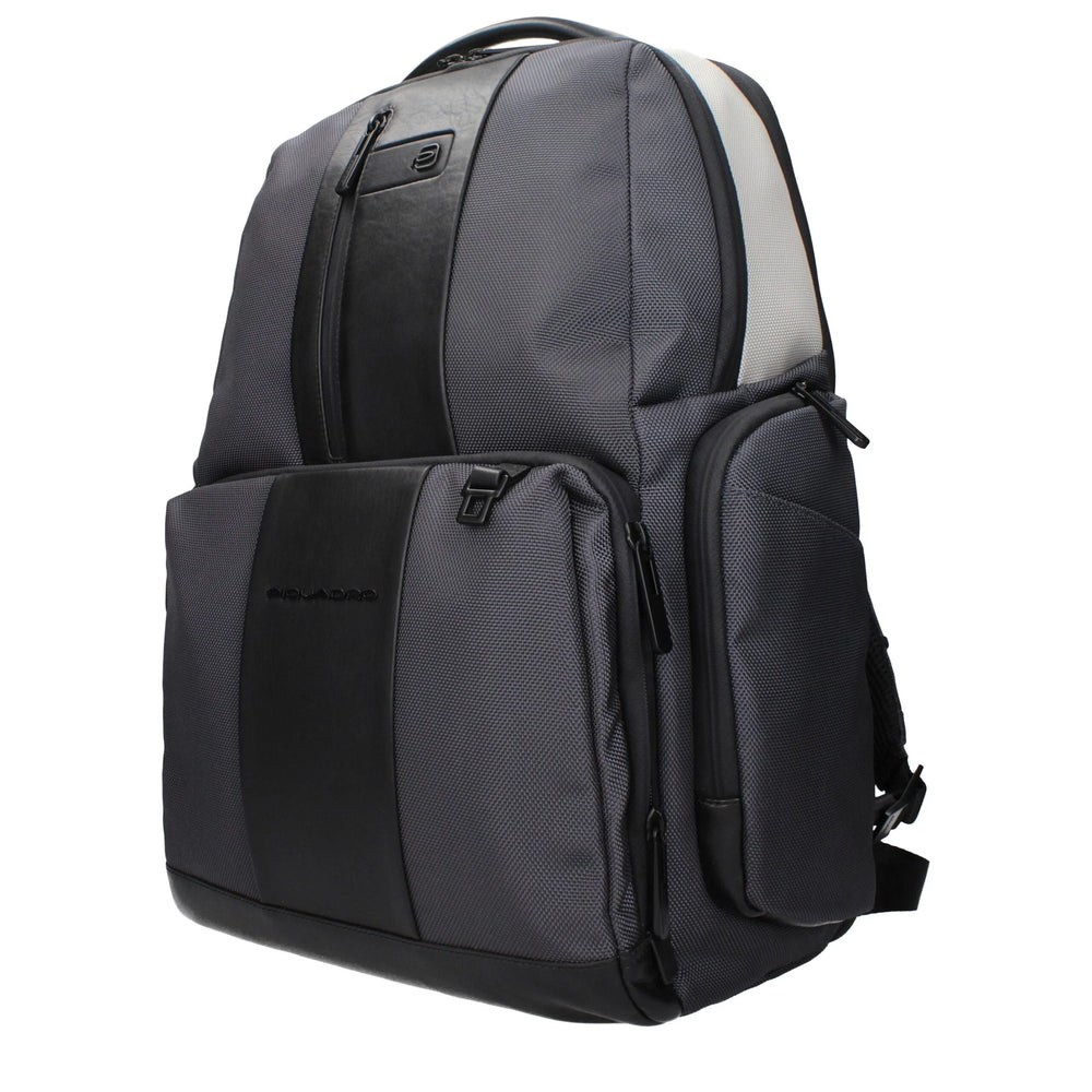 Piquadro Gray Nylon Backpacks