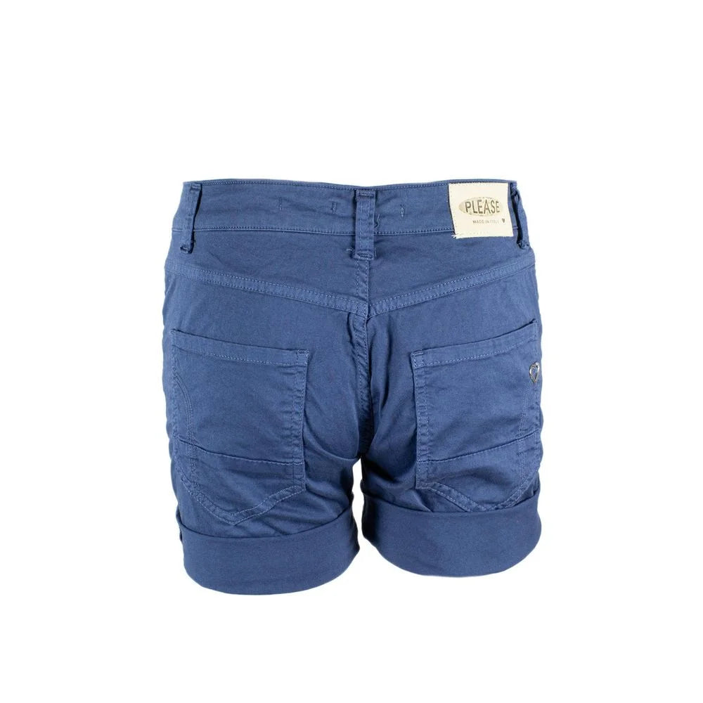 Please Blue Cotton Short - XS - Short Trousers