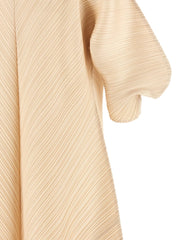 PLEATS PLEASE ISSEY MIYAKE Beige Polyester Midi Dress - 3