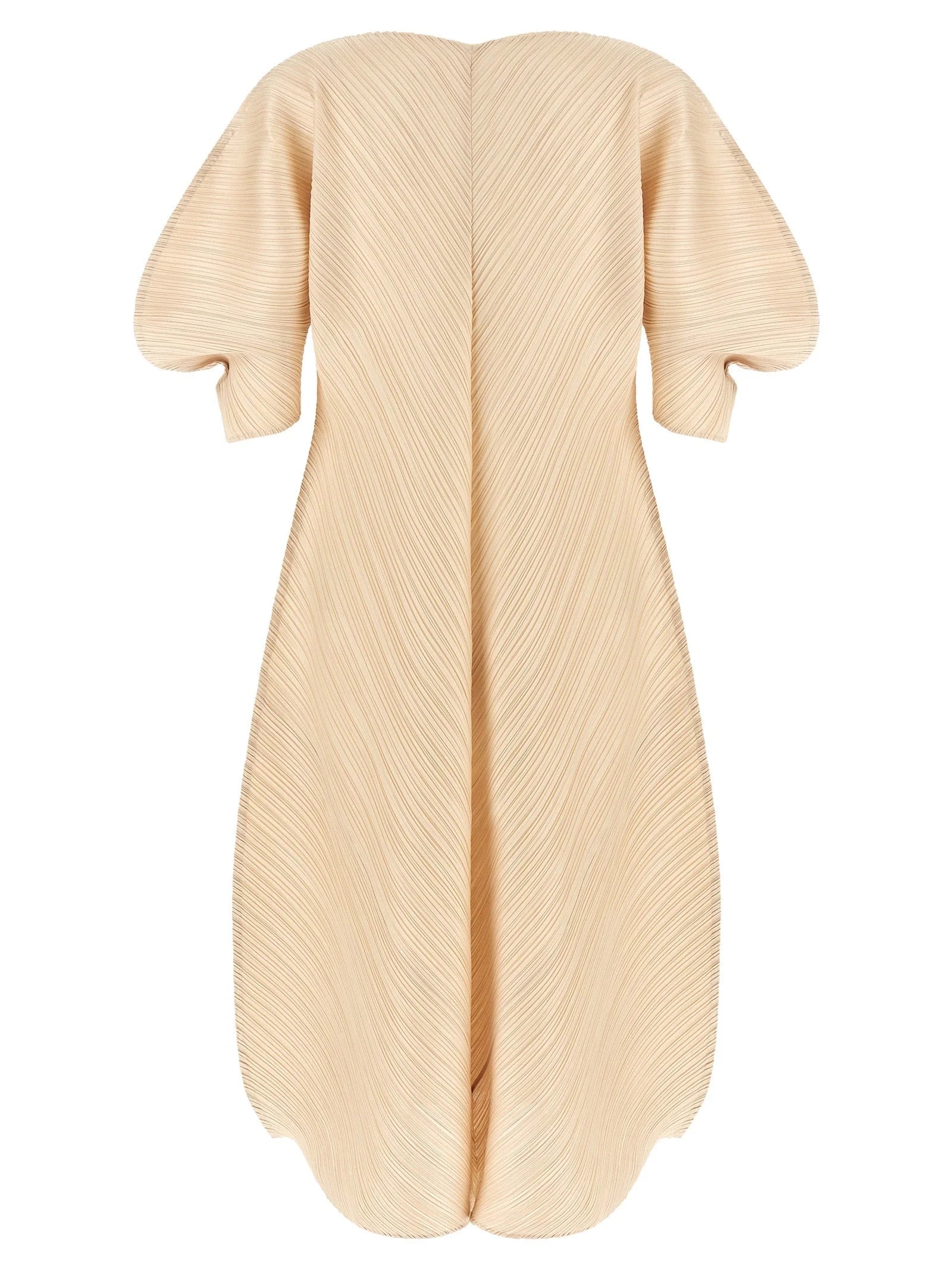 PLEATS PLEASE ISSEY MIYAKE Beige Polyester Midi Dress - 3
