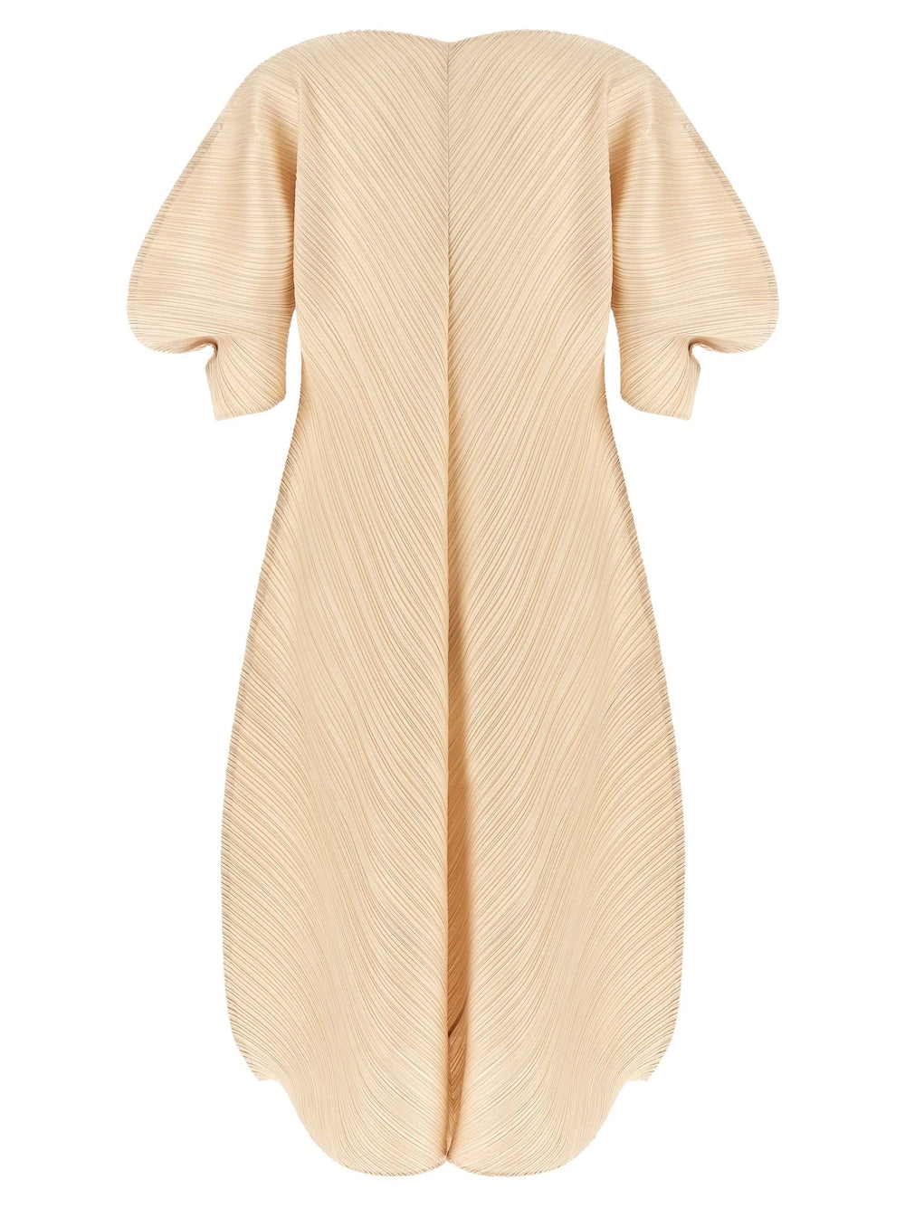 PLEATS PLEASE ISSEY MIYAKE Beige Polyester Midi Dress - 3