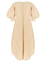 PLEATS PLEASE ISSEY MIYAKE Beige Polyester Midi Dress - 3