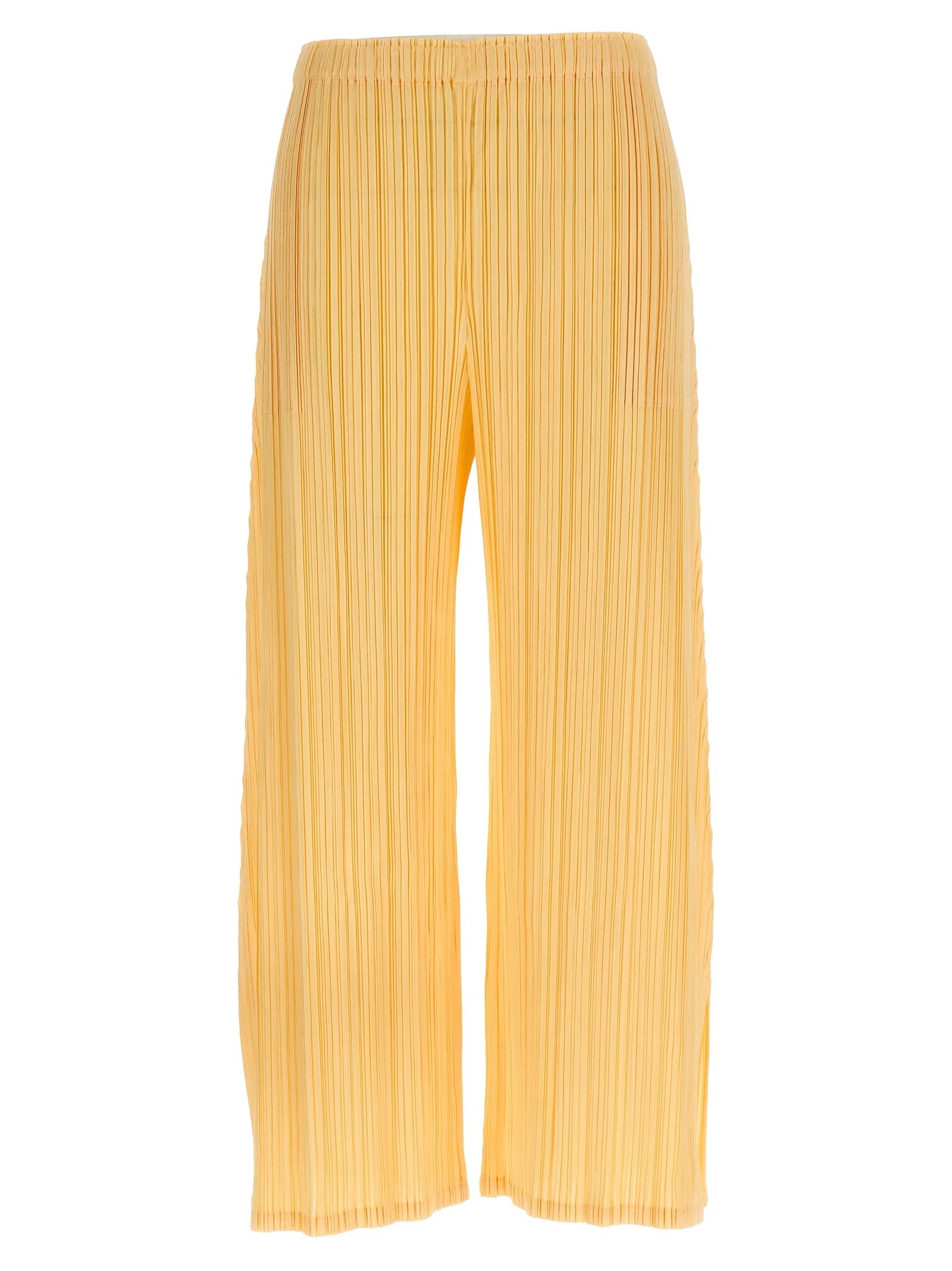 PLEATS PLEASE ISSEY MIYAKE Bicolor Polyester Casual Pants