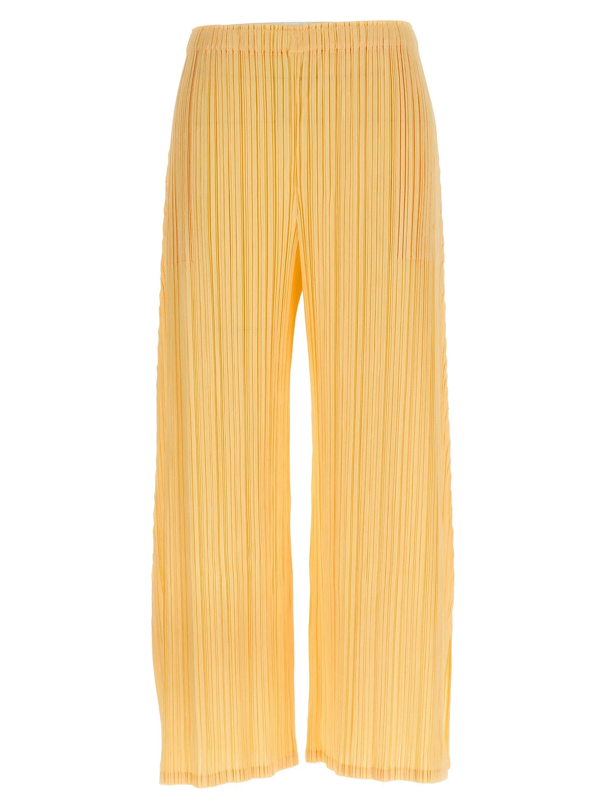 PLEATS PLEASE ISSEY MIYAKE Bicolor Polyester Casual Pants