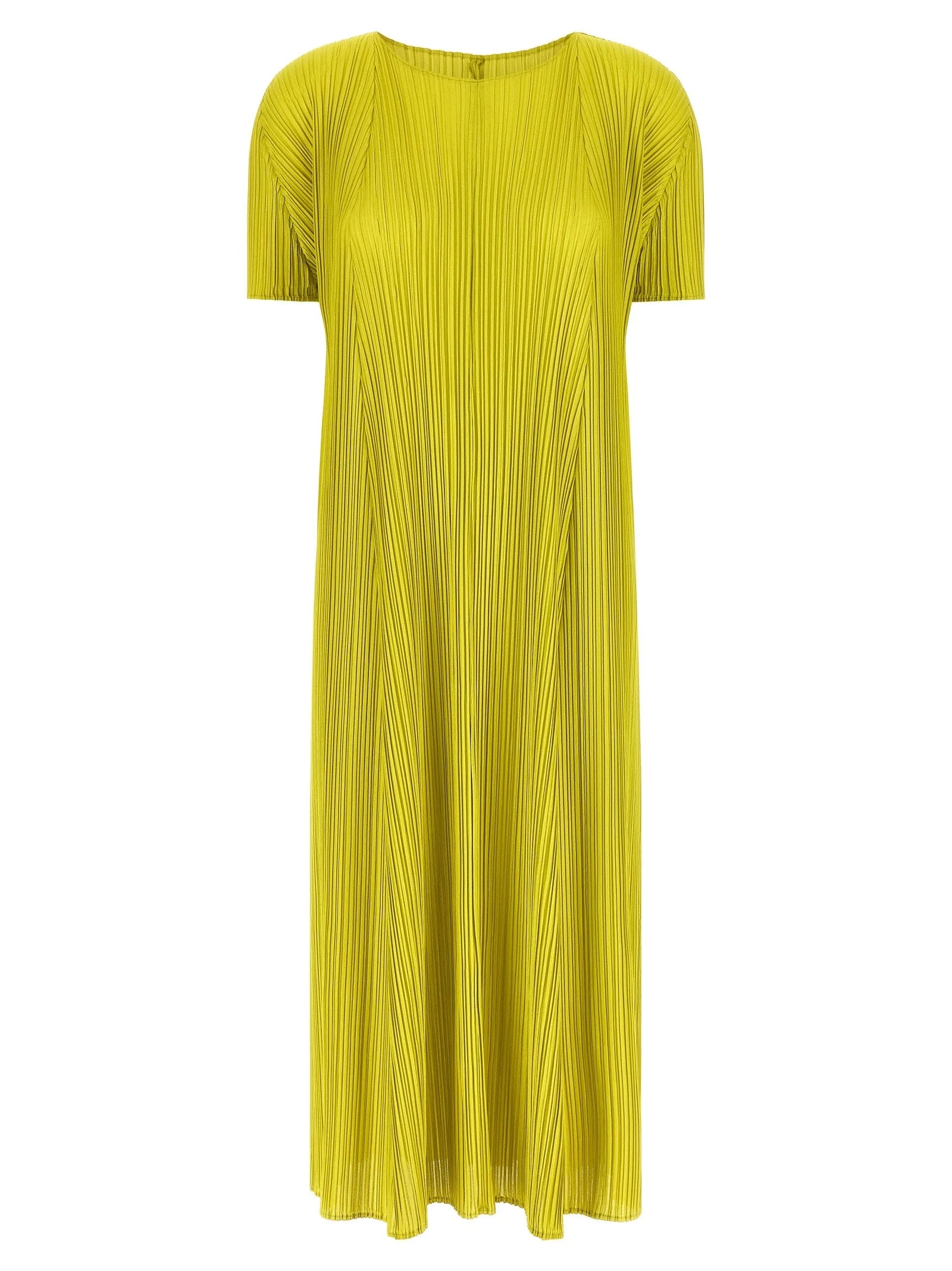 PLEATS PLEASE ISSEY MIYAKE Bicolor Polyester Midi Dress - 5