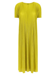 PLEATS PLEASE ISSEY MIYAKE Bicolor Polyester Midi Dress - 5