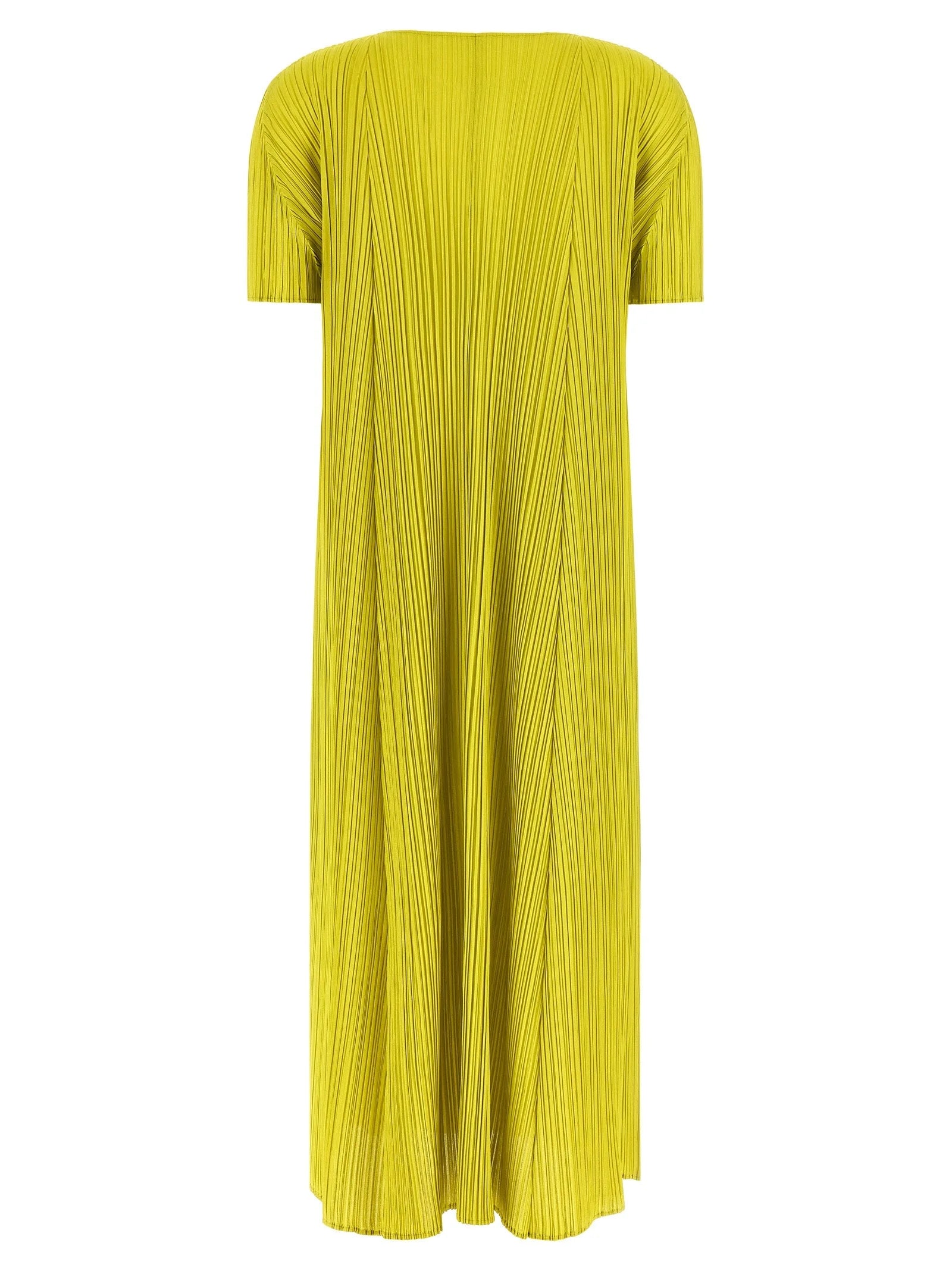 PLEATS PLEASE ISSEY MIYAKE Bicolor Polyester Midi Dress - 5