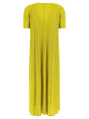 PLEATS PLEASE ISSEY MIYAKE Bicolor Polyester Midi Dress - 5