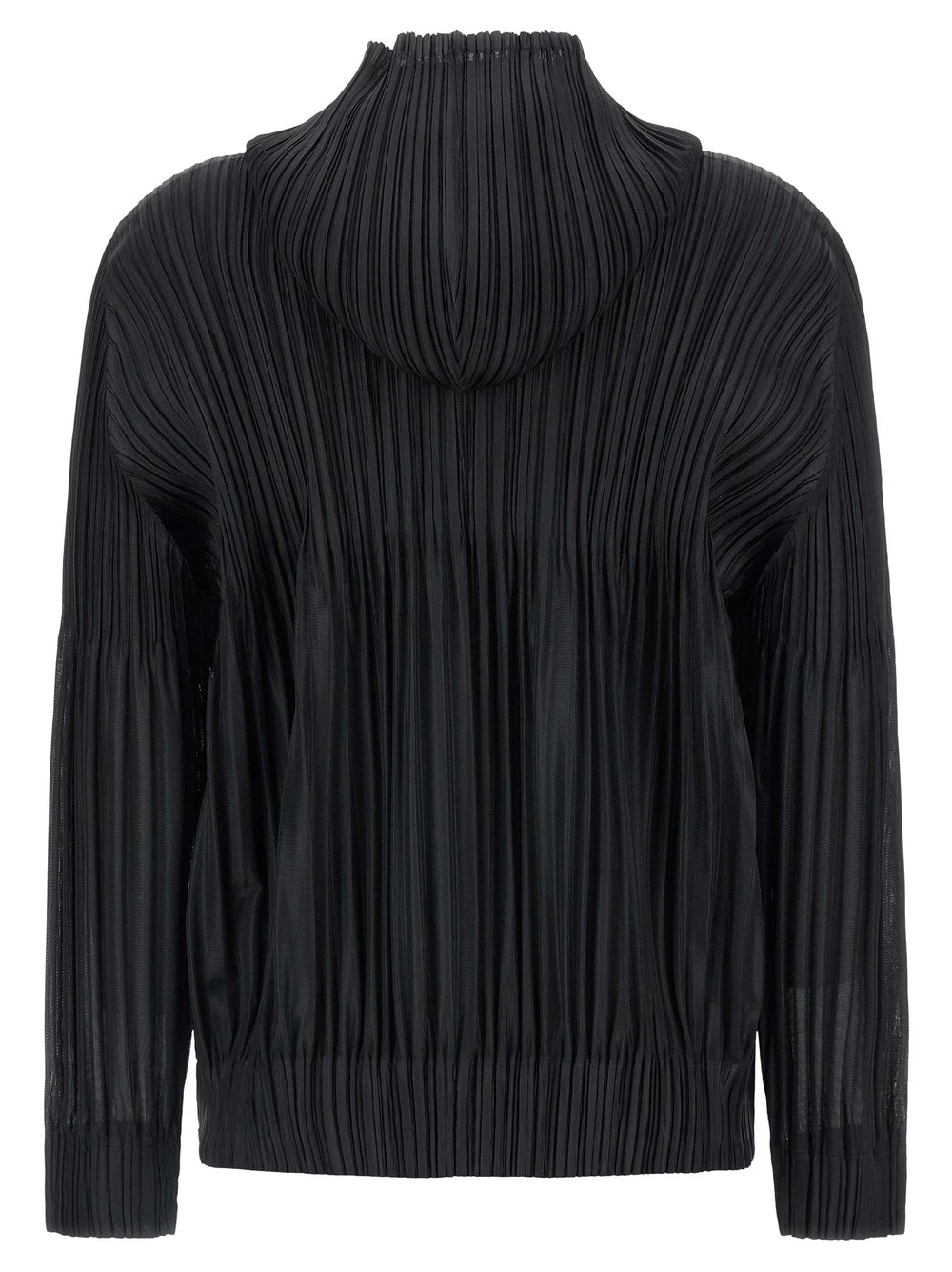 PLEATS PLEASE ISSEY MIYAKE Black Polyester Cardigan - 5