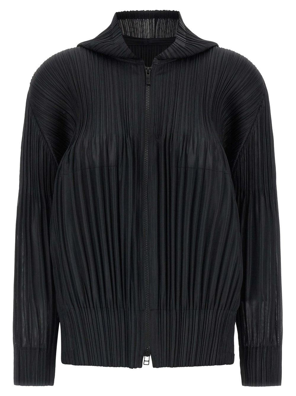 PLEATS PLEASE ISSEY MIYAKE Black Polyester Cardigan - 5