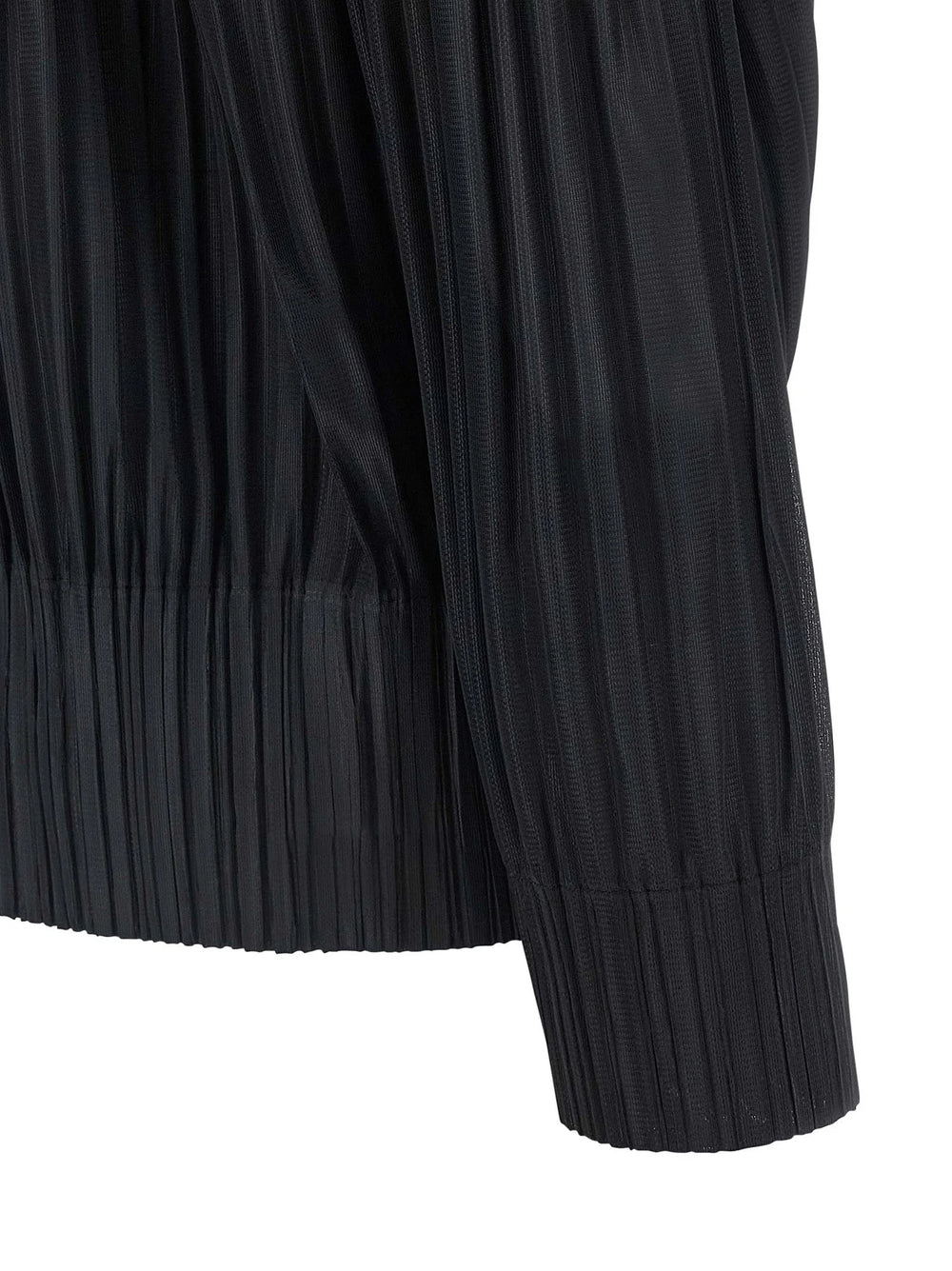 PLEATS PLEASE ISSEY MIYAKE Black Polyester Cardigan - 5