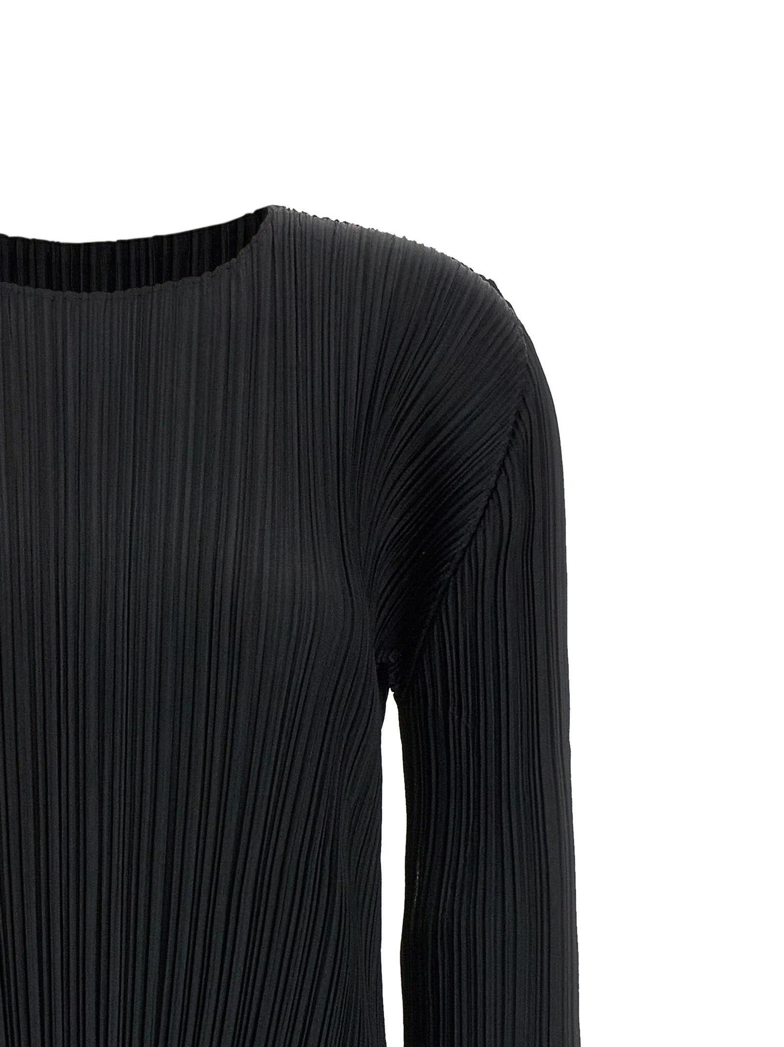 PLEATS PLEASE ISSEY MIYAKE Black Polyester Midi Dress - 2