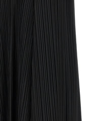 PLEATS PLEASE ISSEY MIYAKE Black Polyester Midi Dress - 5