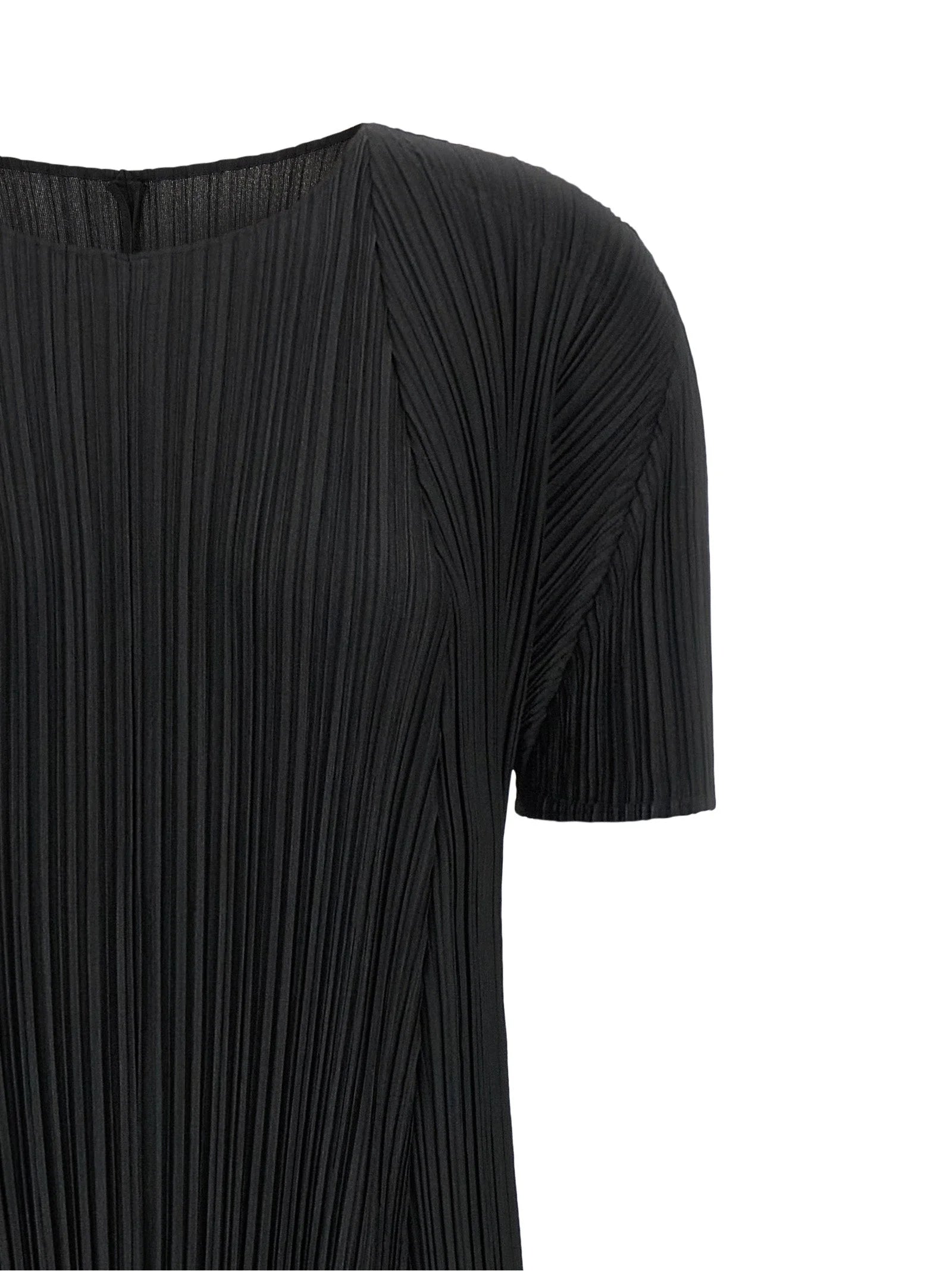 PLEATS PLEASE ISSEY MIYAKE Black Polyester Midi Dress - 5