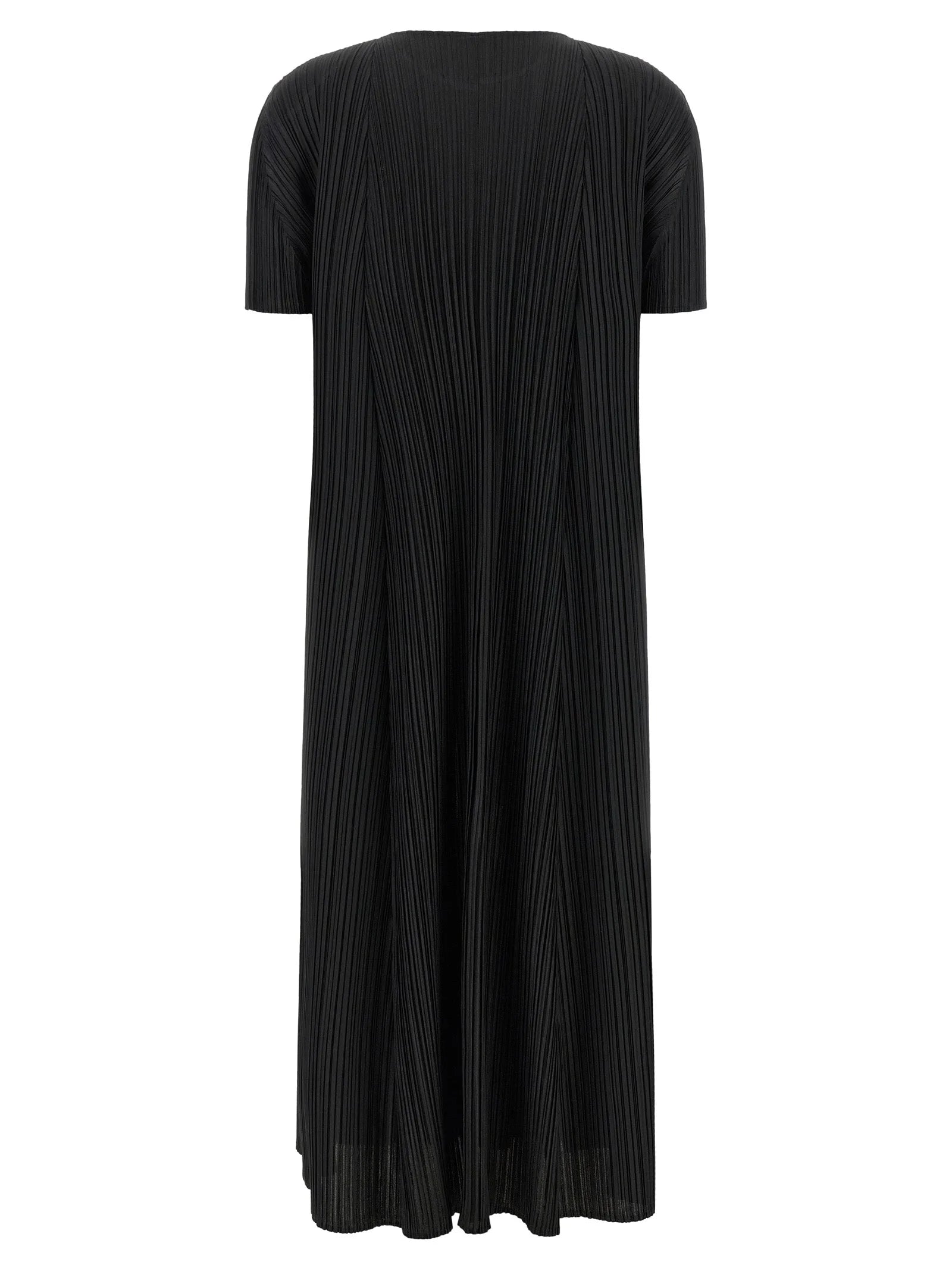 PLEATS PLEASE ISSEY MIYAKE Black Polyester Midi Dress - 5