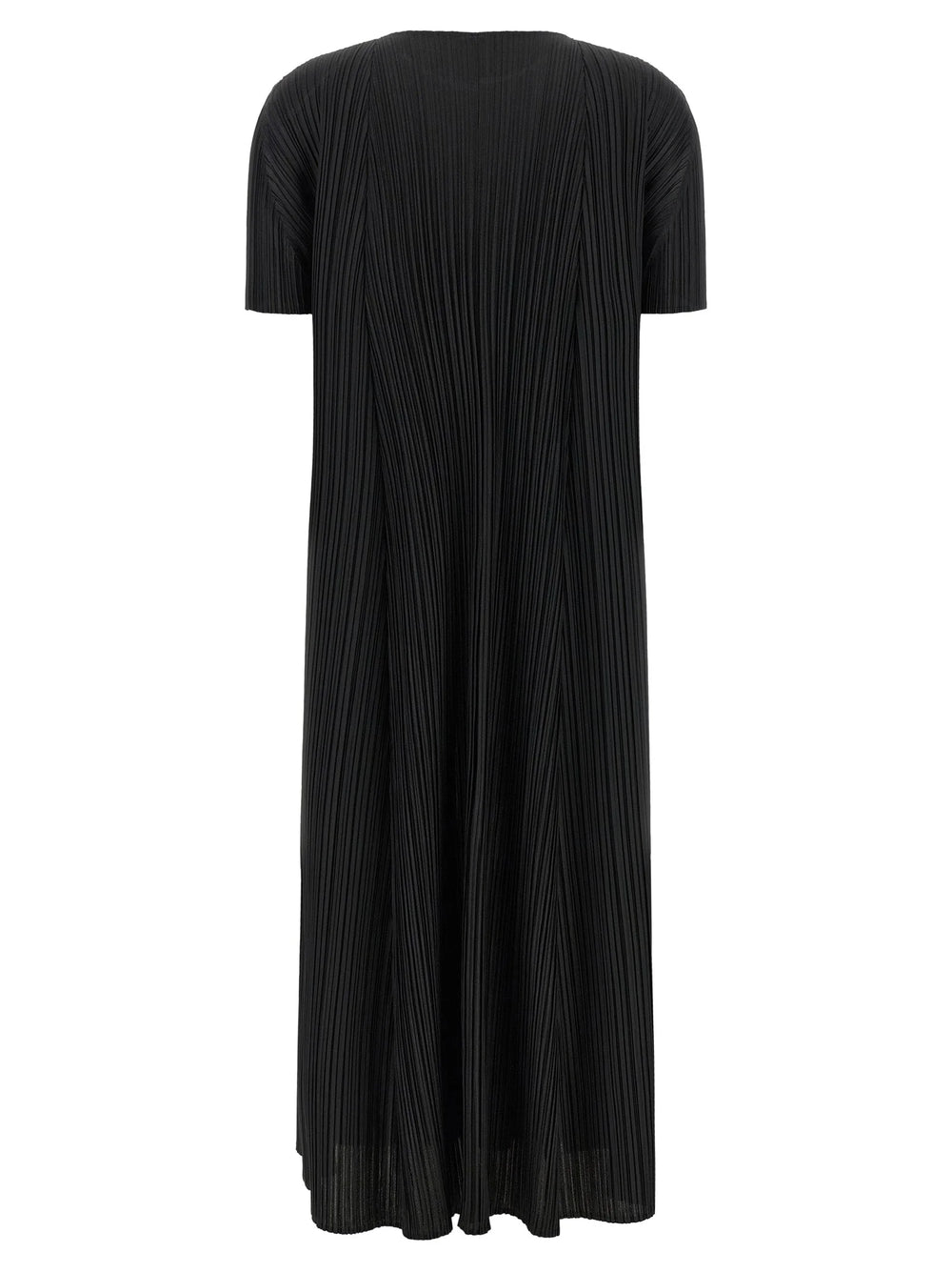 PLEATS PLEASE ISSEY MIYAKE Black Polyester Midi Dress - 5