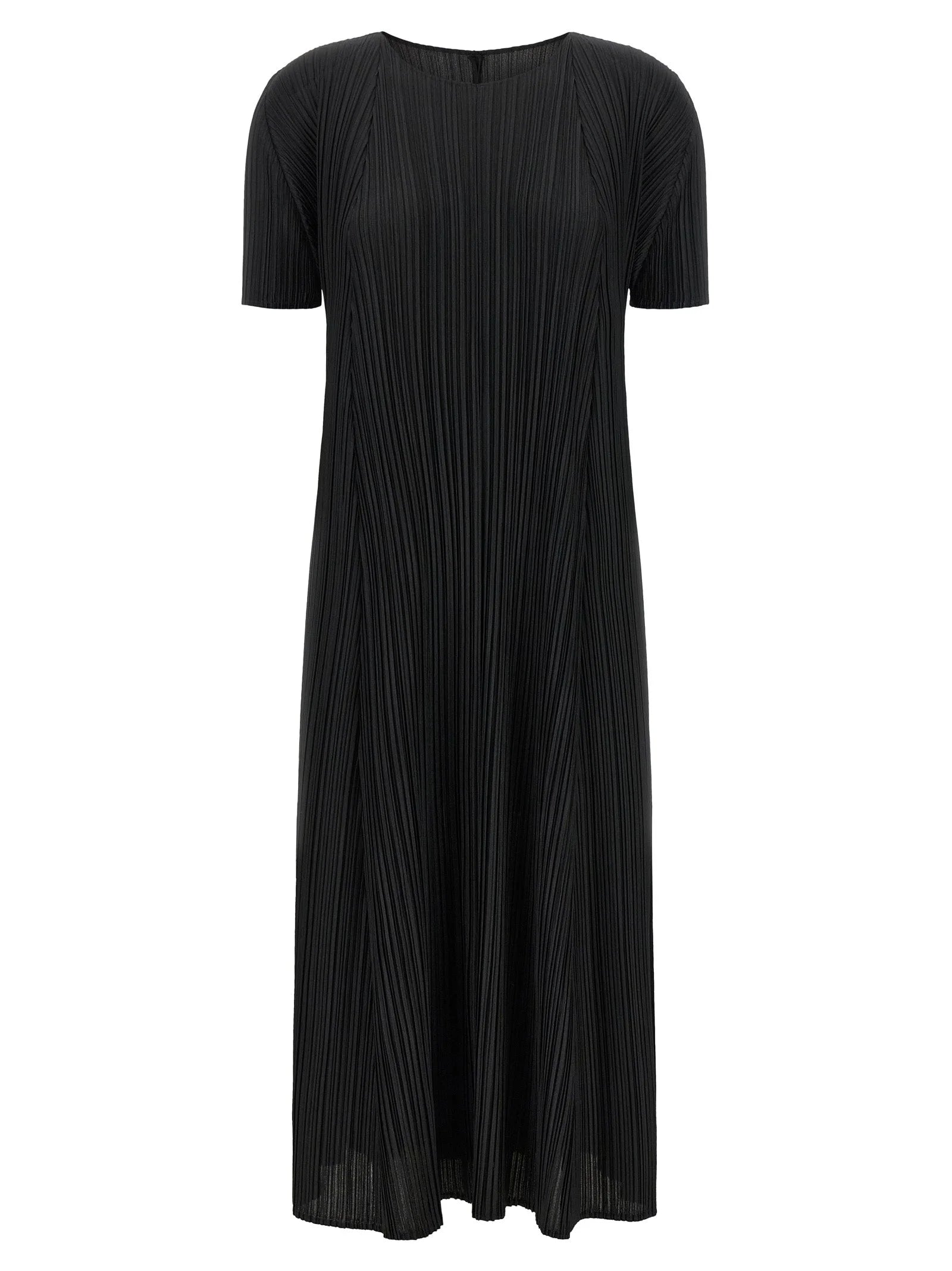 PLEATS PLEASE ISSEY MIYAKE Black Polyester Midi Dress - 5