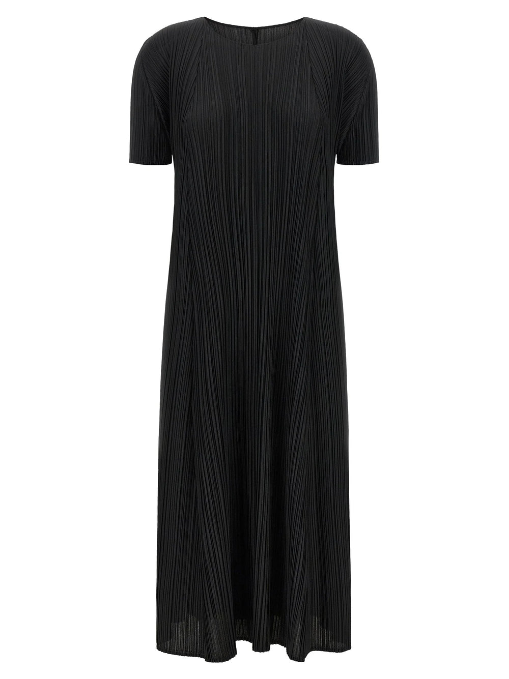PLEATS PLEASE ISSEY MIYAKE Black Polyester Midi Dress - 5