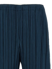 PLEATS PLEASE ISSEY MIYAKE Blue Polyester Casual Pants - 5