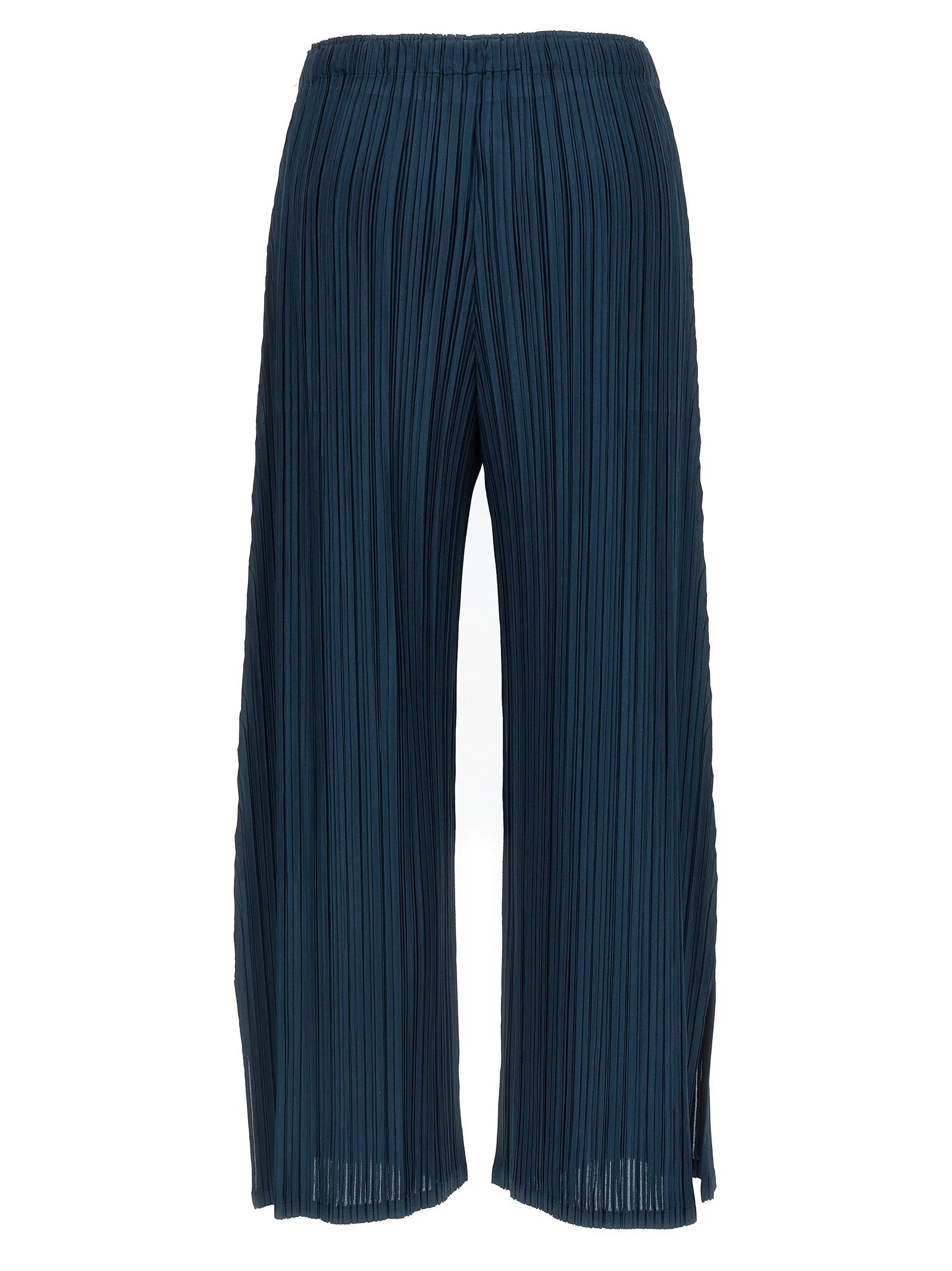 PLEATS PLEASE ISSEY MIYAKE Blue Polyester Casual Pants - 5