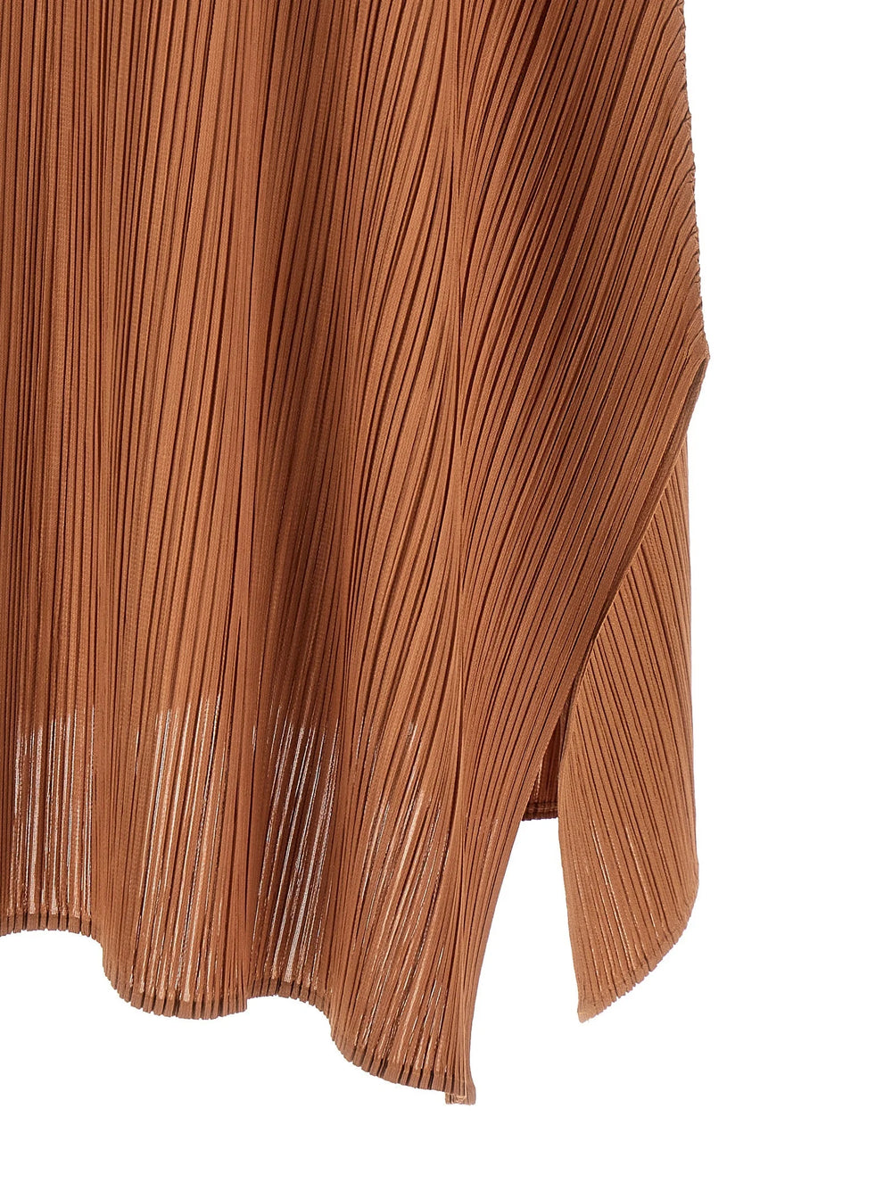 PLEATS PLEASE ISSEY MIYAKE Brown Polyester Midi Dress - 3