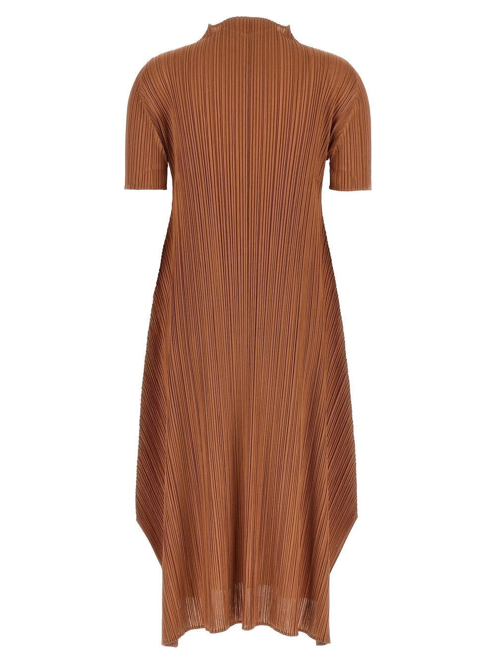 PLEATS PLEASE ISSEY MIYAKE Brown Polyester Midi Dress - 3