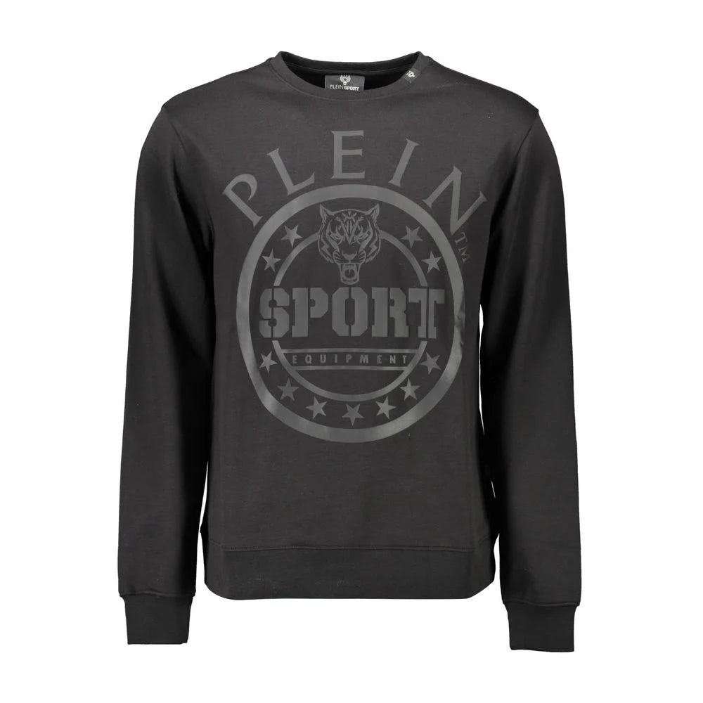 Plein Sport Black Cotton Men Sweater - XXL - Sweatshirts