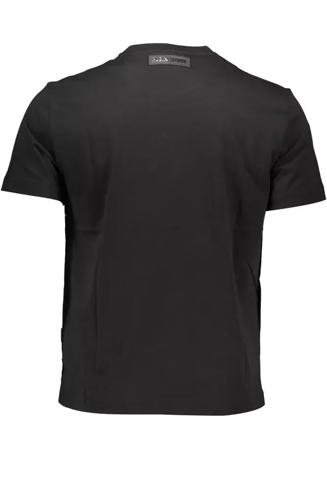 Plein Sport Black Cotton Men T-Shirt - M - T-Shirts