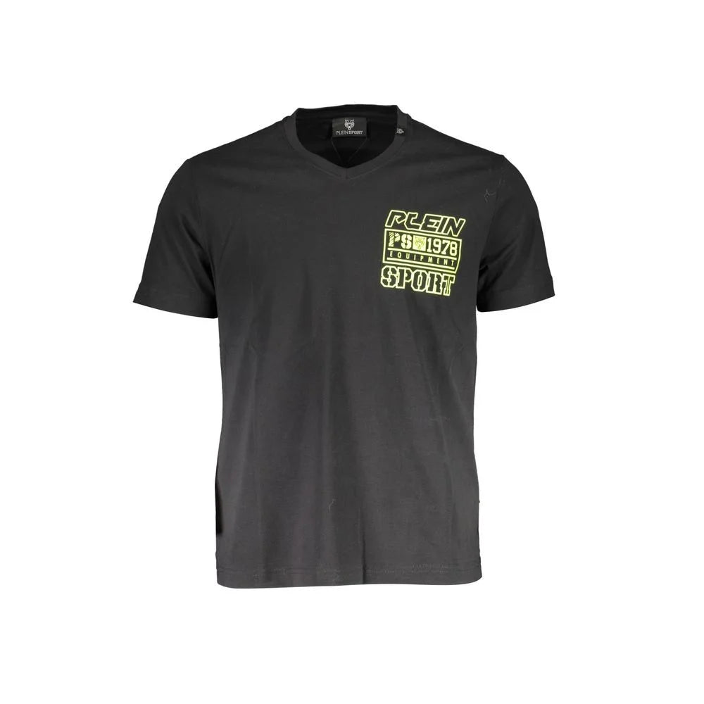 Plein Sport Black Cotton Men T-Shirt - T-Shirts