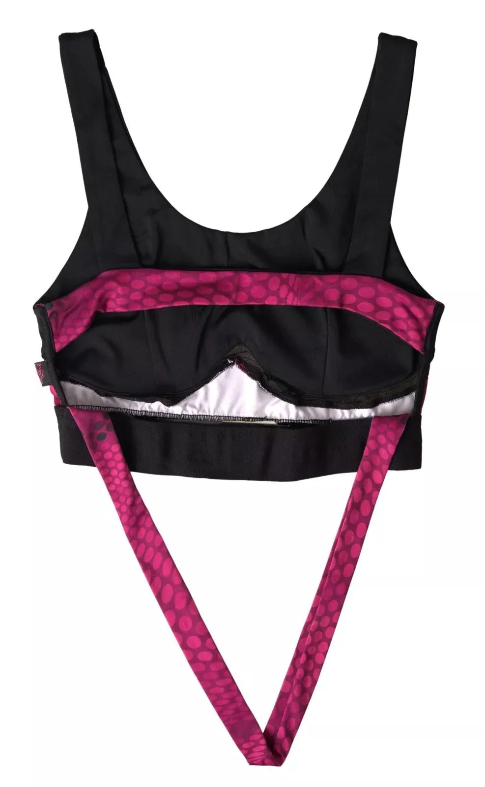 Plein Sport Black Fuchsia Logo Athlete Hannah Bra Underwear - IT44 | L - Sports Bras
