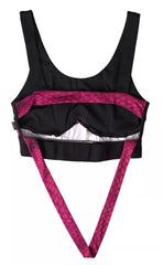 Plein Sport Black Fuchsia Logo Athlete Hannah Bra Underwear - IT44 | L - Sports Bras