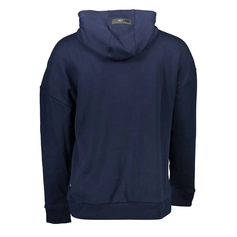 Plein Sport Blue Cotton Men Sweater - Hoodies