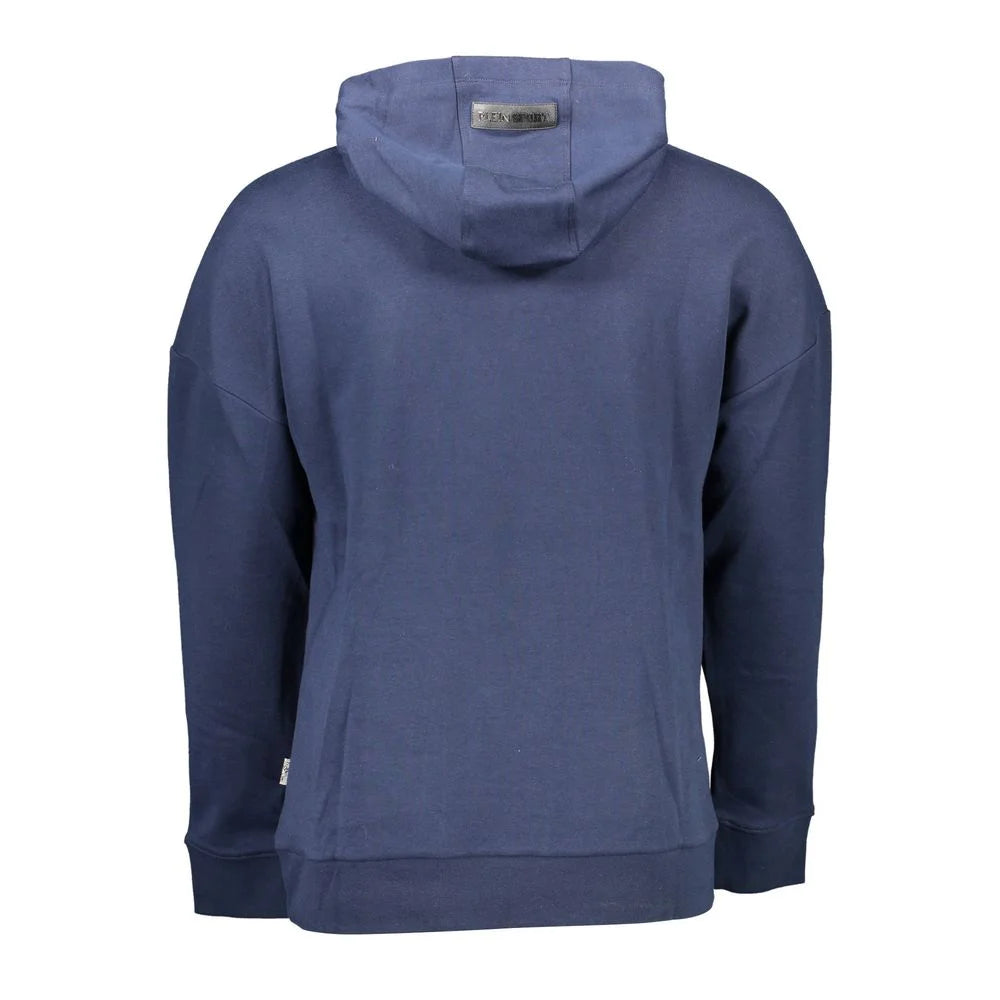 Plein Sport Blue Cotton Men Sweater - Hoodies