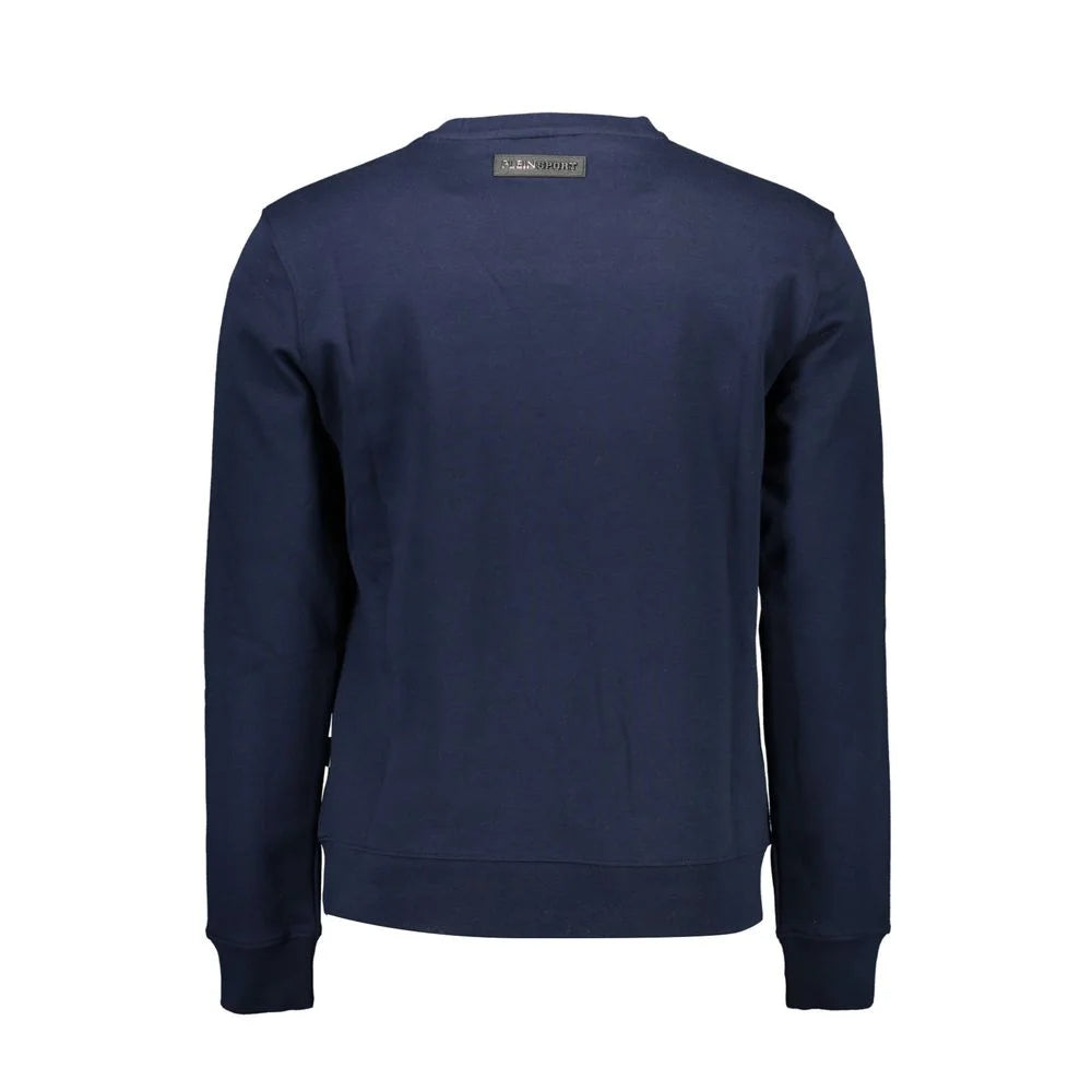 Plein Sport Blue Cotton Men Sweater - Sweatshirts