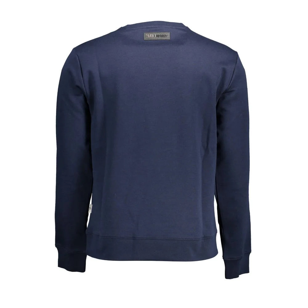 Plein Sport Blue Cotton Men Sweater - Sweatshirts