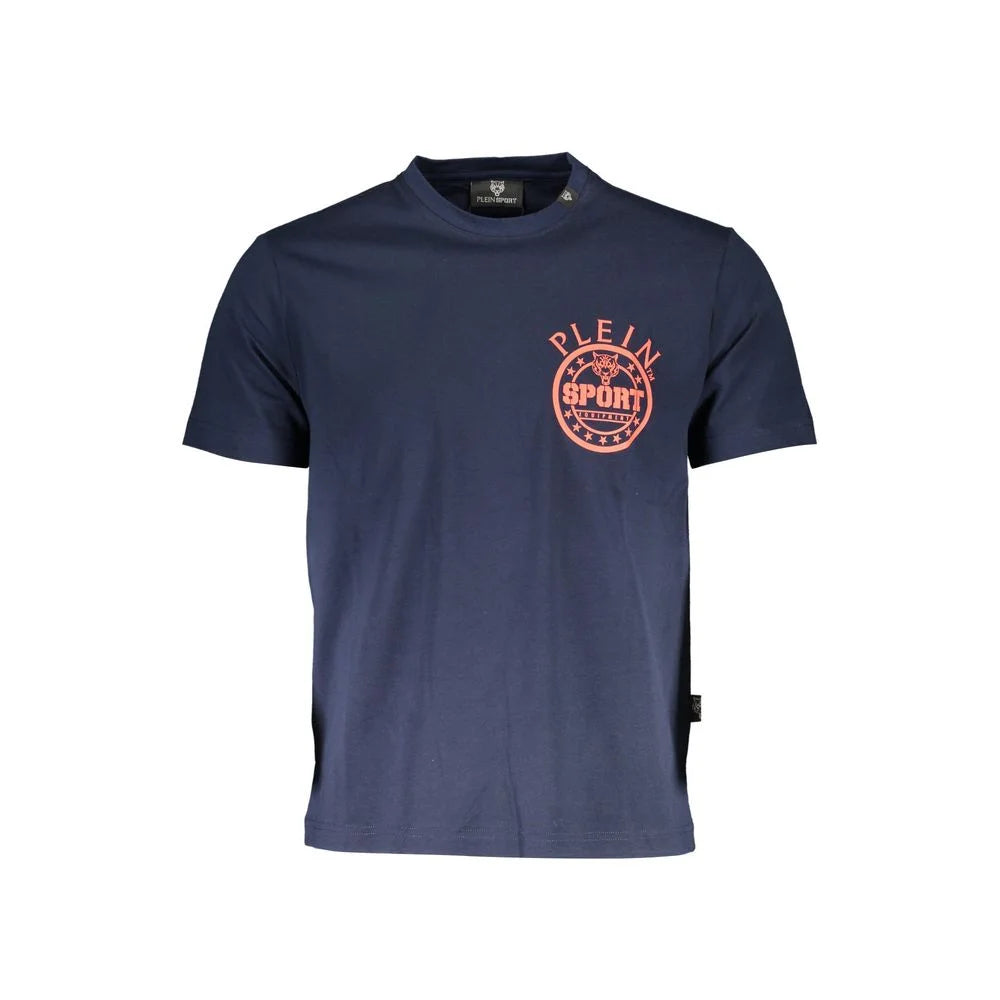 Plein Sport Blue Cotton Men T-Shirt - S