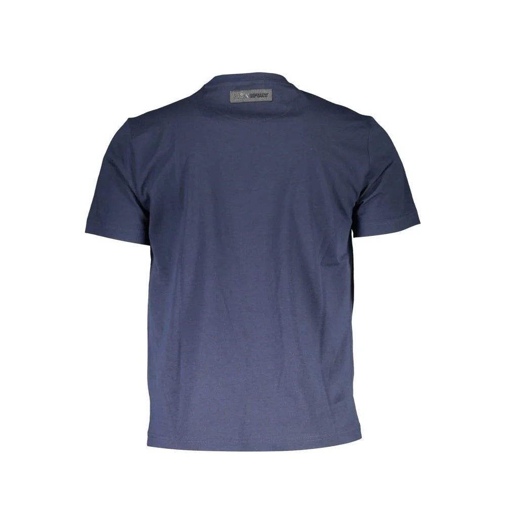 Plein Sport Blue Cotton Men T-Shirt - S