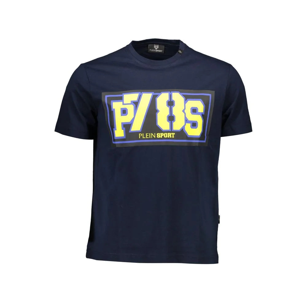 Plein Sport Blue Cotton Men T-Shirt - S - T-Shirts