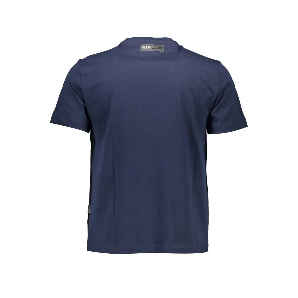 Plein Sport Blue Cotton Men T-Shirt - T-Shirts