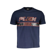 Plein Sport Blue Cotton Men T-Shirt - T-Shirts
