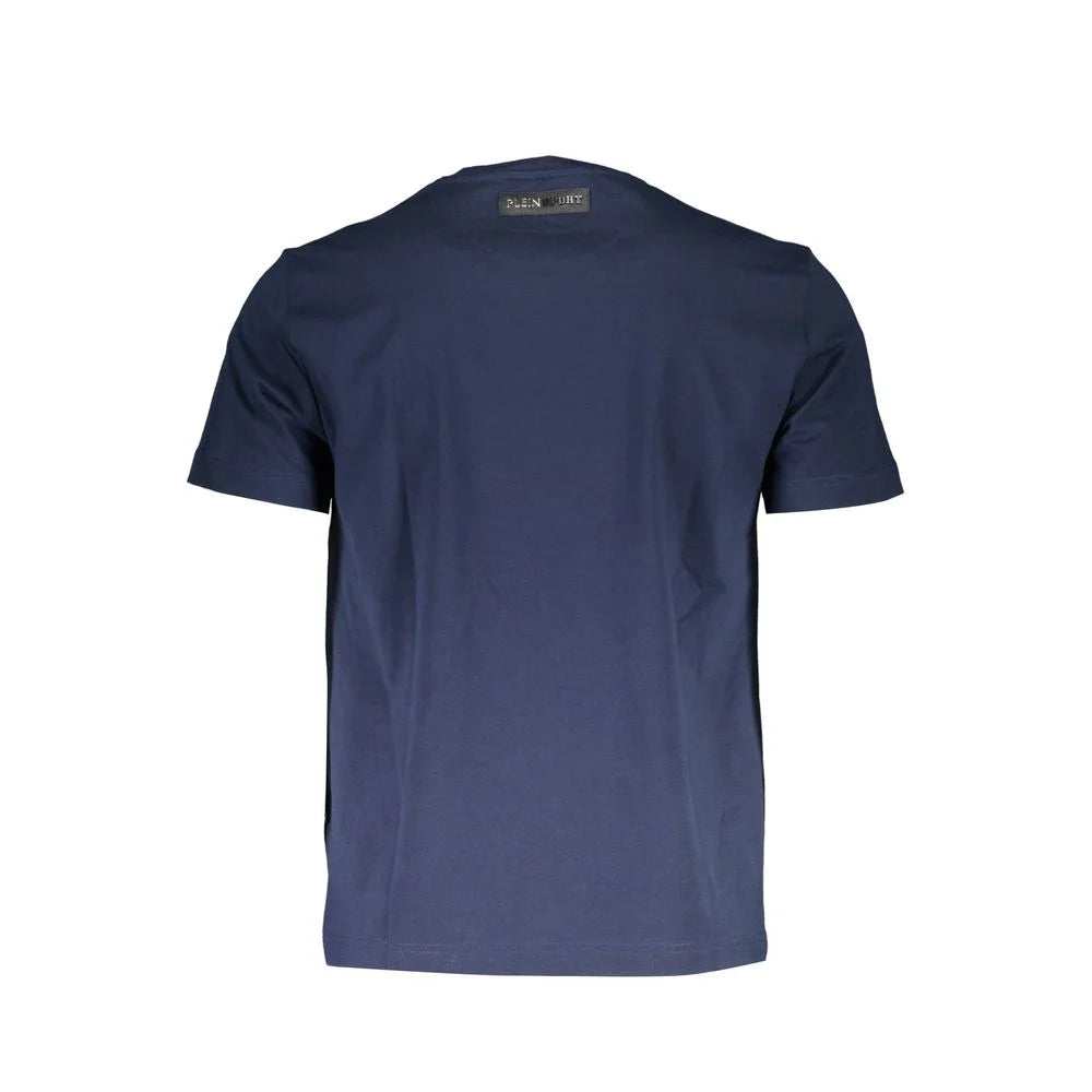 Plein Sport Blue Cotton Men T-Shirt - T-Shirts