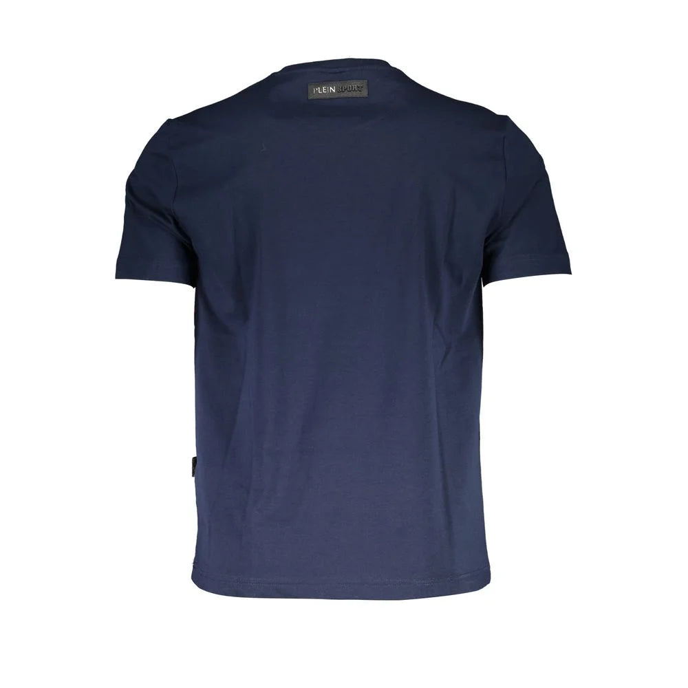 Plein Sport Blue Cotton Men T-Shirt - T-Shirts