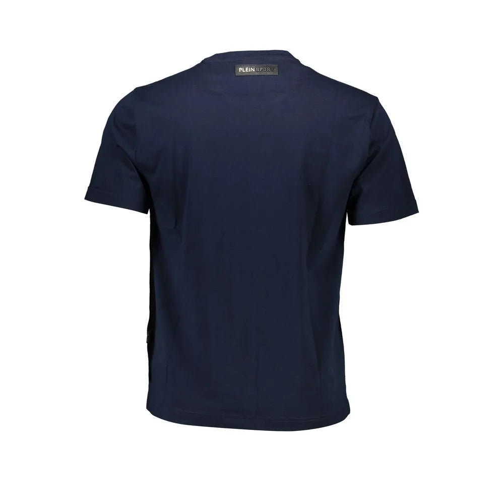 Plein Sport Blue Cotton Men T-Shirt - T-Shirts