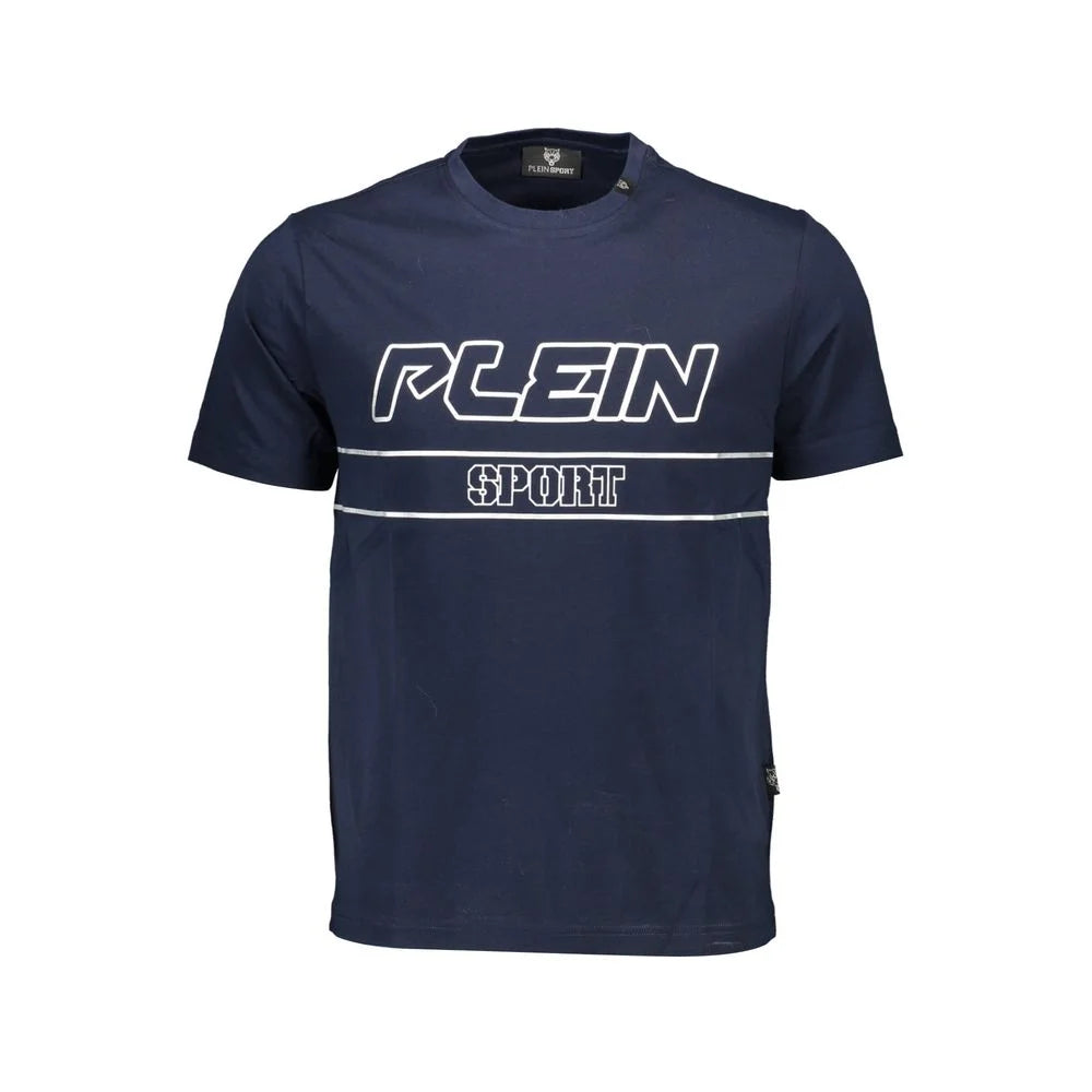 Plein Sport Blue Cotton Men T-Shirt - T-Shirts