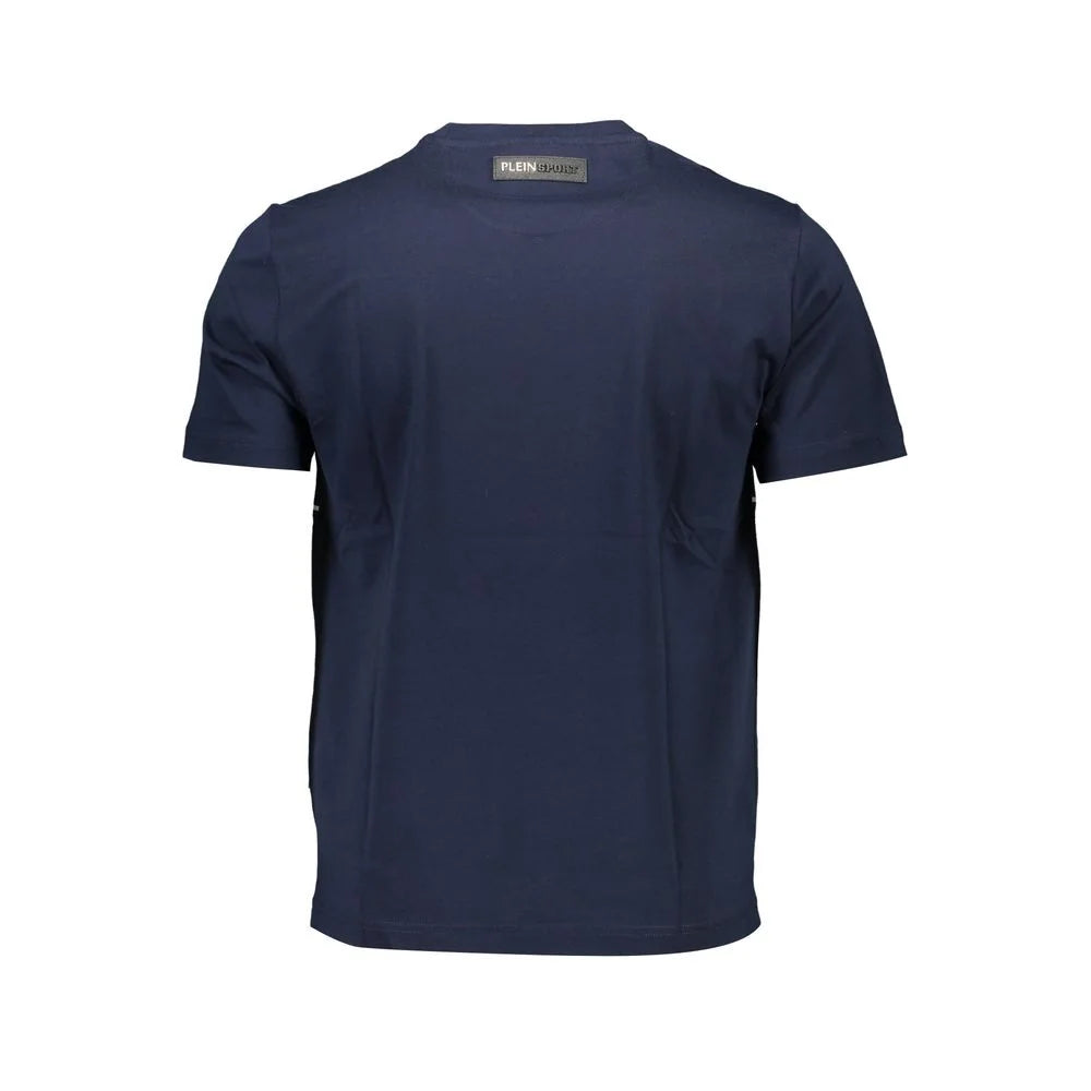 Plein Sport Blue Cotton Men T-Shirt - T-Shirts